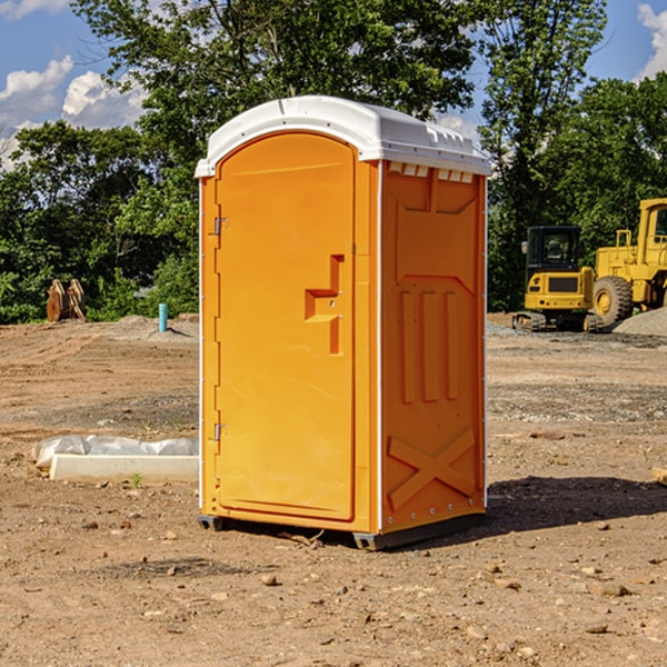 how often are the portable restrooms cleaned and serviced during a rental period in Luce County Michigan